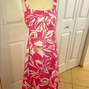 Pink and white floral sundress